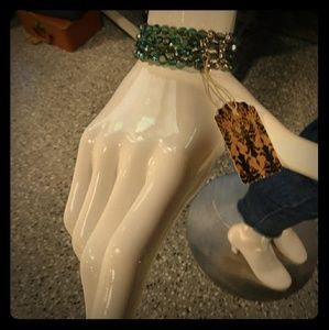 Sea green crystal wrap